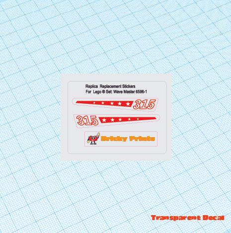 Replica Replacement sticker set: Classic Town Harbor Wave Master 6596