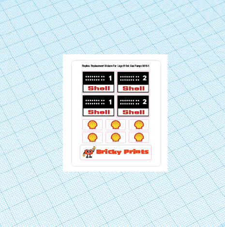 Replica Replacement sticker set: Classic Town Gas Pumps 6610