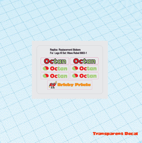 Replica Replacement sticker set: Classic Town Harbor Wave Rebel 6663