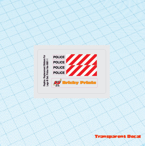 Replica Replacement sticker Set: Classic Town Police Van 6681