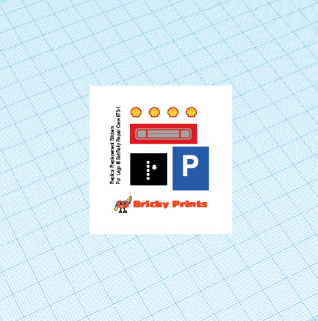 Replica Replacement sticker set: Classic Town Traffic Rally Repair Crew 673