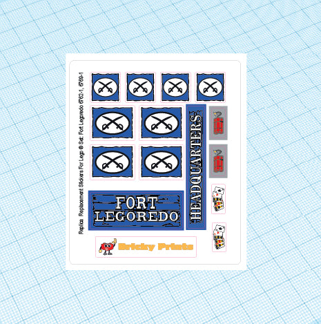 Replica Replacement sticker Set: Fort Legoredo 6762