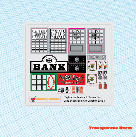 Replica Replacement sticker Set: Gold City Junction 6765