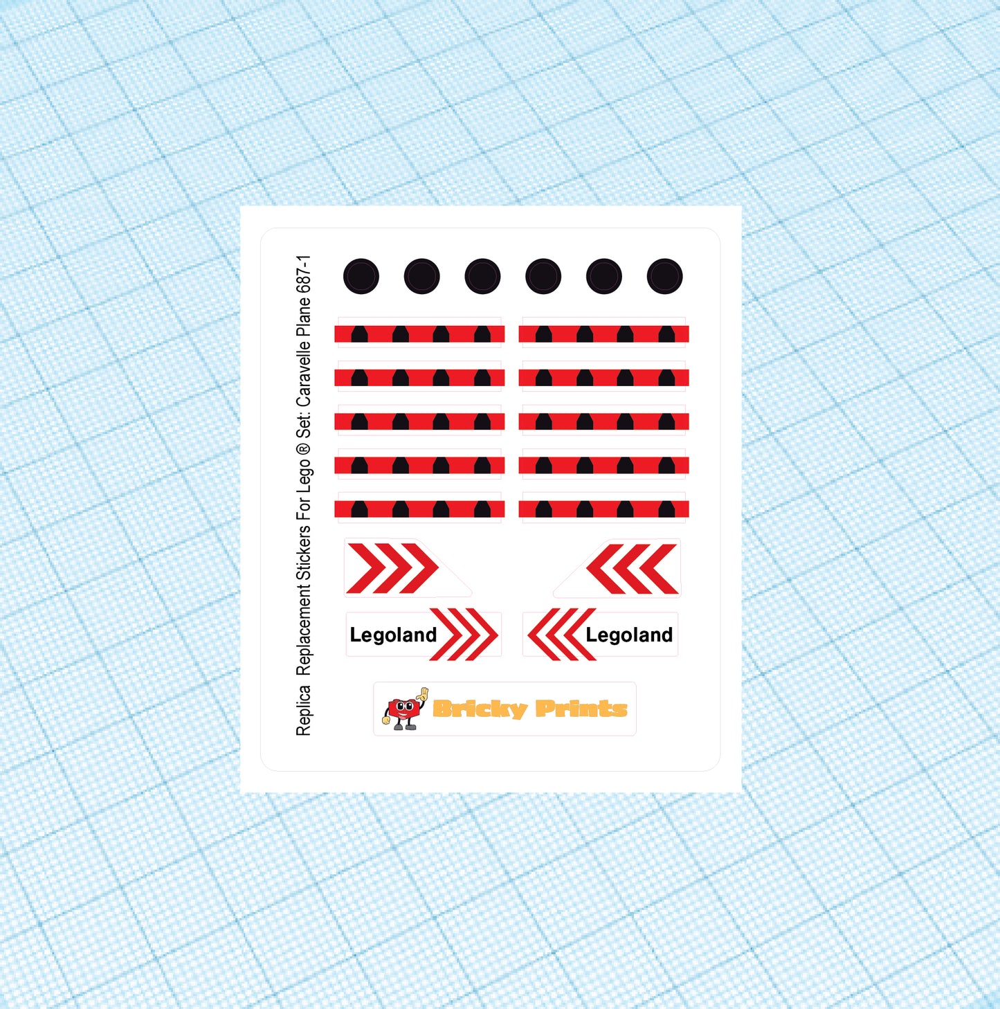Replica Replacement sticker set: Caravelle Plane 687