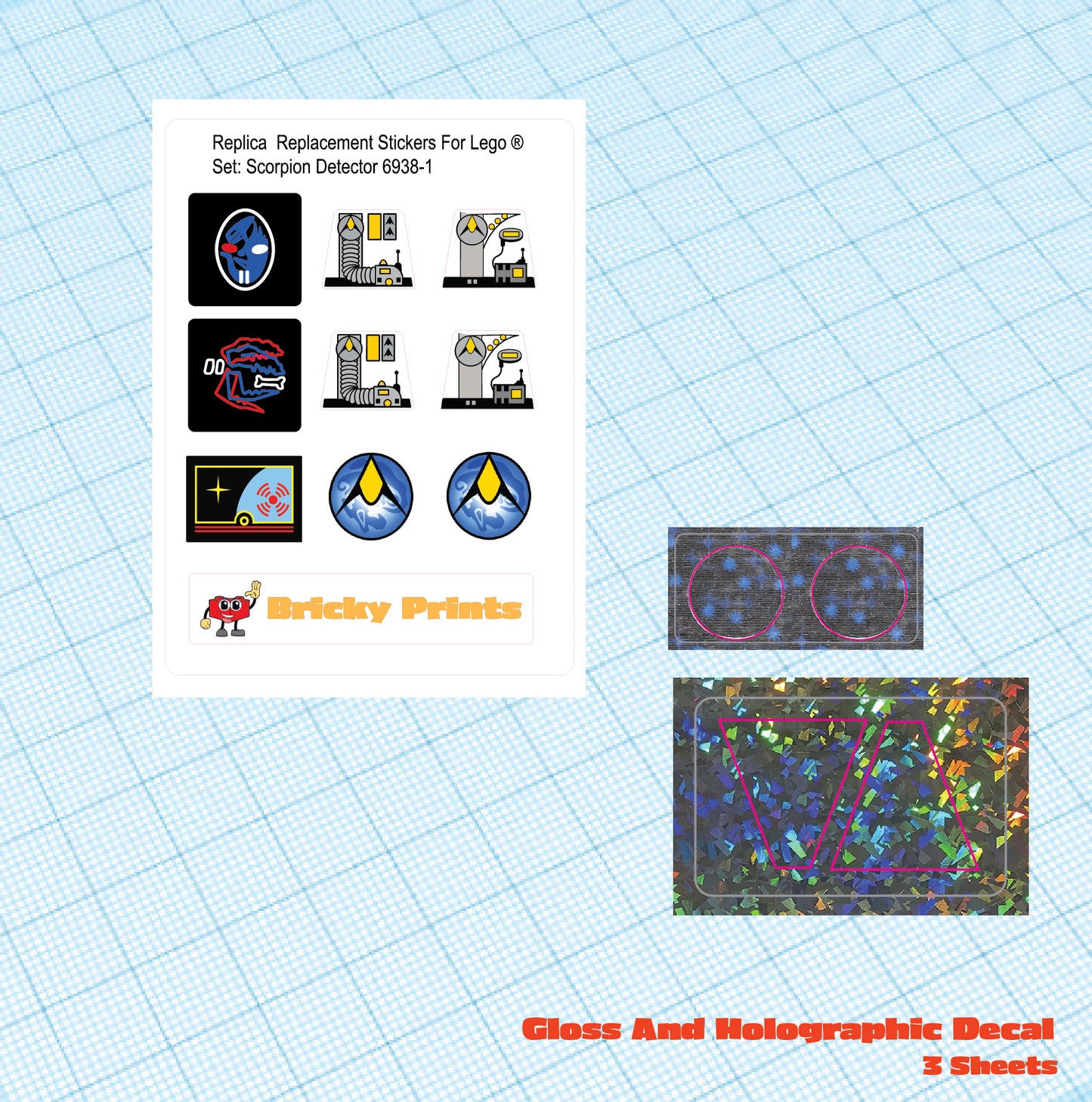 Replica Replacement sticker set: Explorien Scorpion Detector 6938