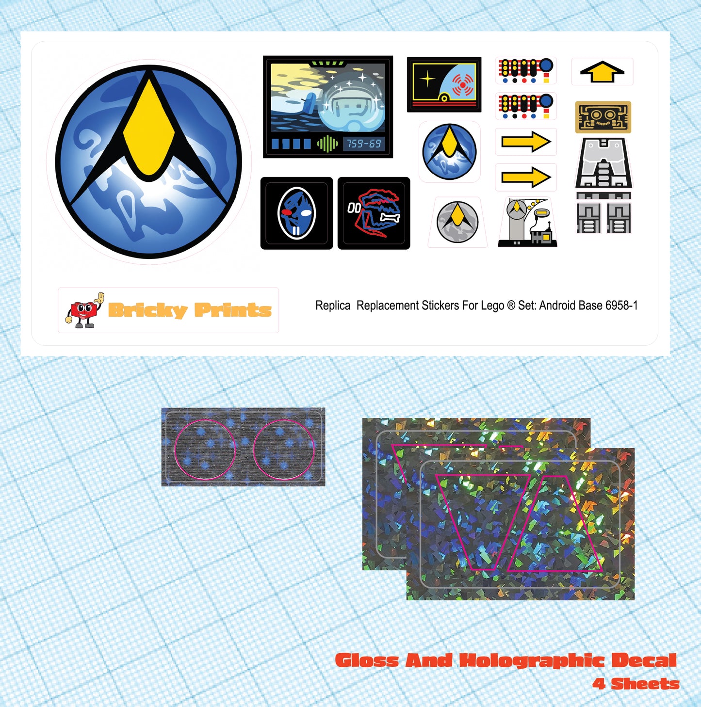 Replica Replacement sticker set: Exploriens Android Base 6958