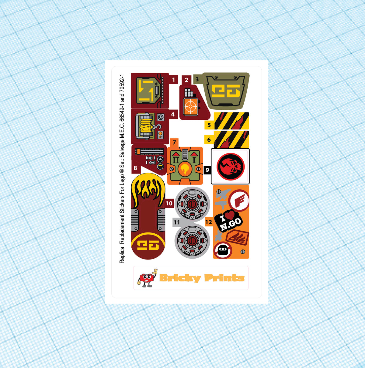 Replica Replacement sticker set: Salvage M.E.C. 70592