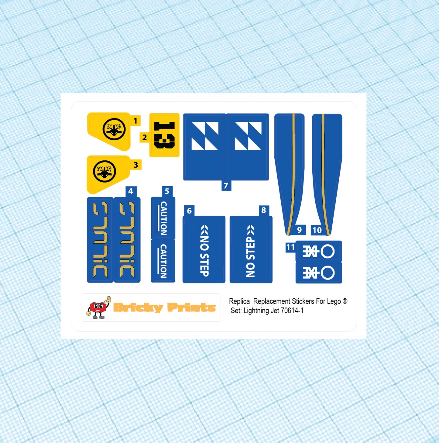 Replica Replacement sticker set: Lightning Jet 70614