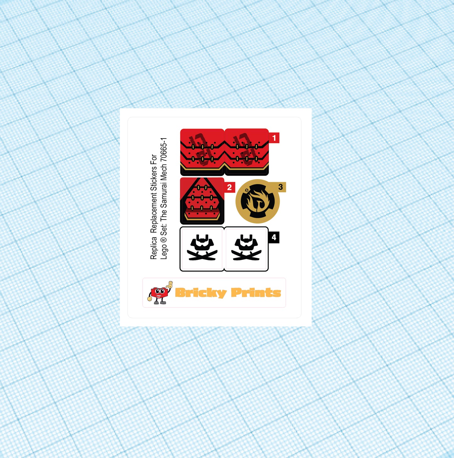 Replica Replacement sticker set: The Samurai Mech 70665