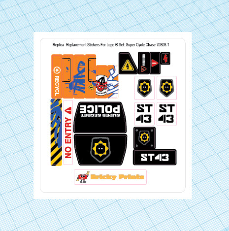 Replica Replacement sticker Set: Super Cycle Chase 70808
