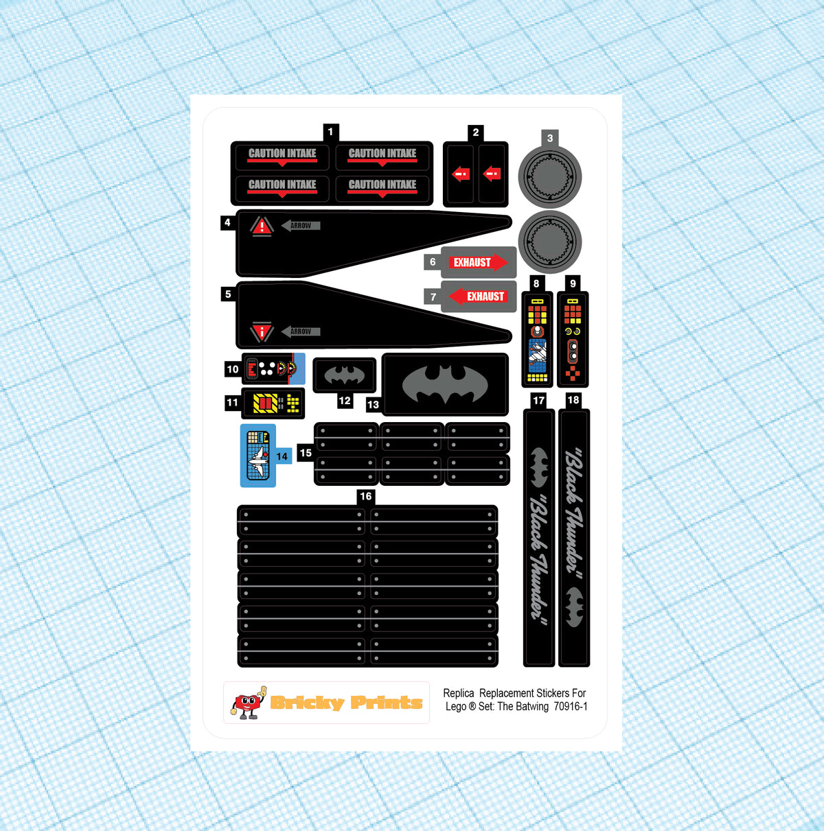 Replica Replacement sticker Set: The Wing 70916