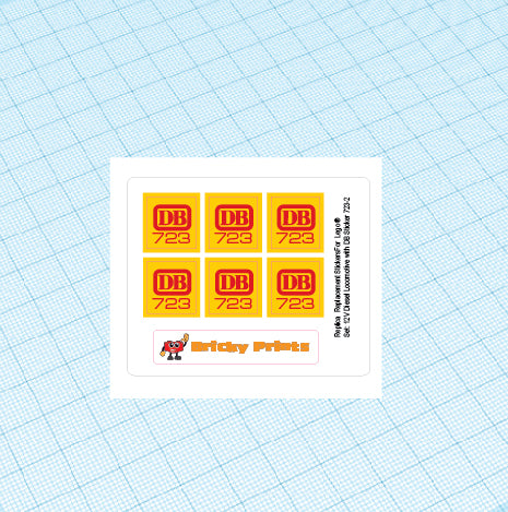 Replica Replacement sticker set: 12V Diesel Locomotive with DB Sticker 723-2