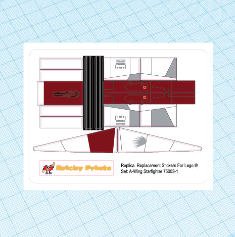 Replica Replacement sticker Set: A-Wing Starfighter 75003