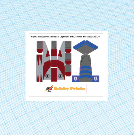 Replica Replacement sticker BARC Speeder with Sidecar 75012