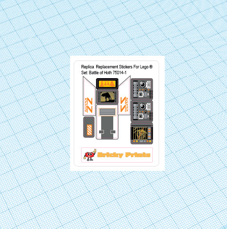 Replica Replacement sticker Set:Battle of Hoth 75014