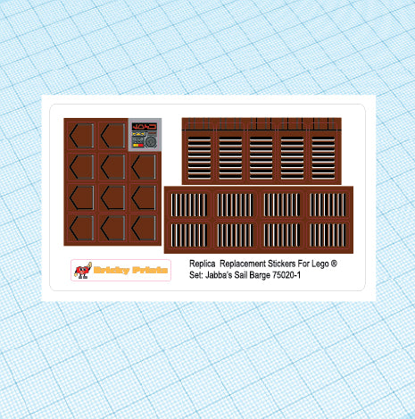 Replica Replacement sticker Set: Jabbas Sail Barge 75020