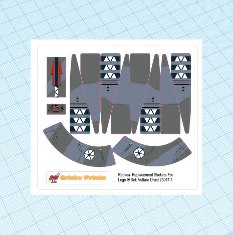 Replica Replacement sticker Set: Vulture Droid 75041