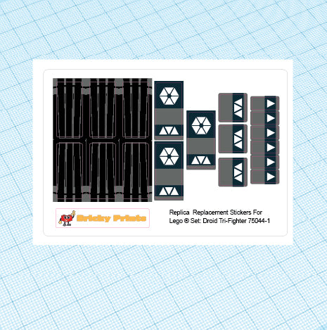 Replica Replacement sticker Set: Droid Tri-Fighter 75044