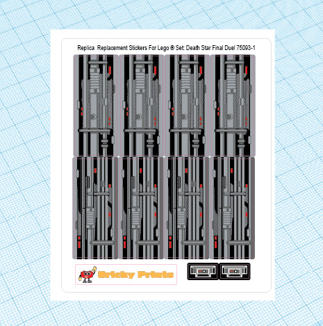 Replica Replacement sticker Set: Death Star Final Duel 75093