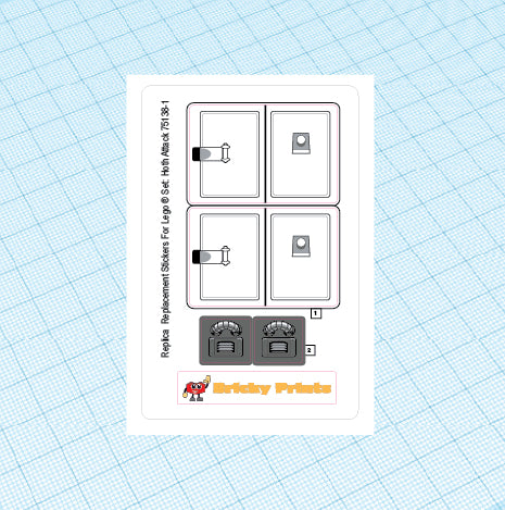 Replica Replacement sticker Set: Hoth Attack 75138