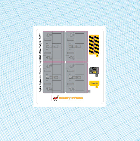 Replica Replacement sticker Set: Y-Wing Starfighter 75172