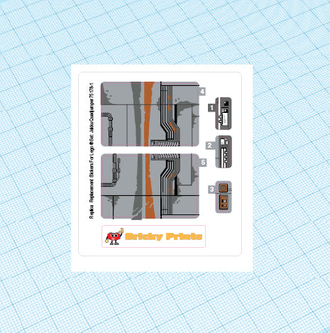 Replica Replacement sticker Set: Jakku Quadjumper 75178
