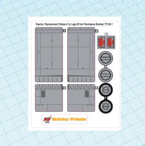 Replica Replacement sticker Set: Resistance Bomber 75188