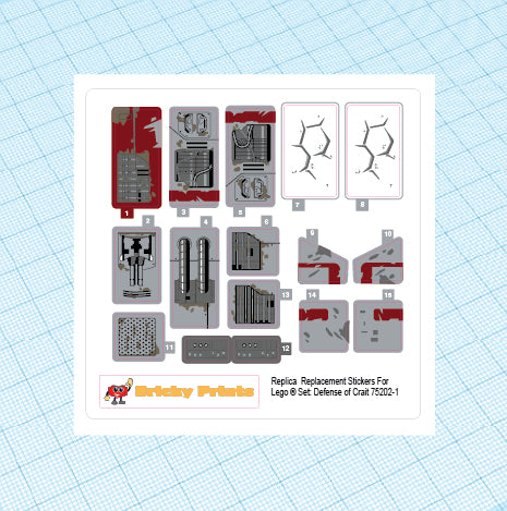 Replica Replacement sticker Set: Defense of Crait 75202