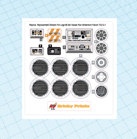 Replica Replacement sticker Set: Kessel Run Millennium Falcon