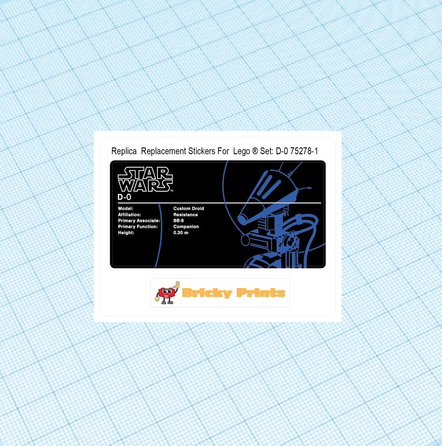 Replica Replacement sticker set: D-O 75278