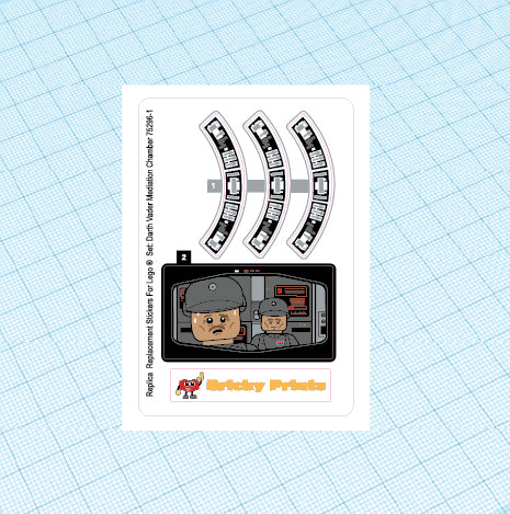 Replica Replacement sticker Set: Darth Vader Mediation Chamber 75296