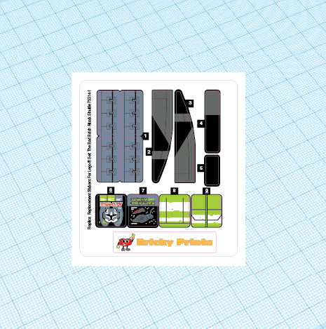 Replica Replacement sticker Set: The Bad Batch Attack Shuttle 75314