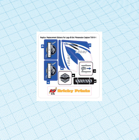 Replica Replacement sticker Set: Pteranodon Capture 75915
