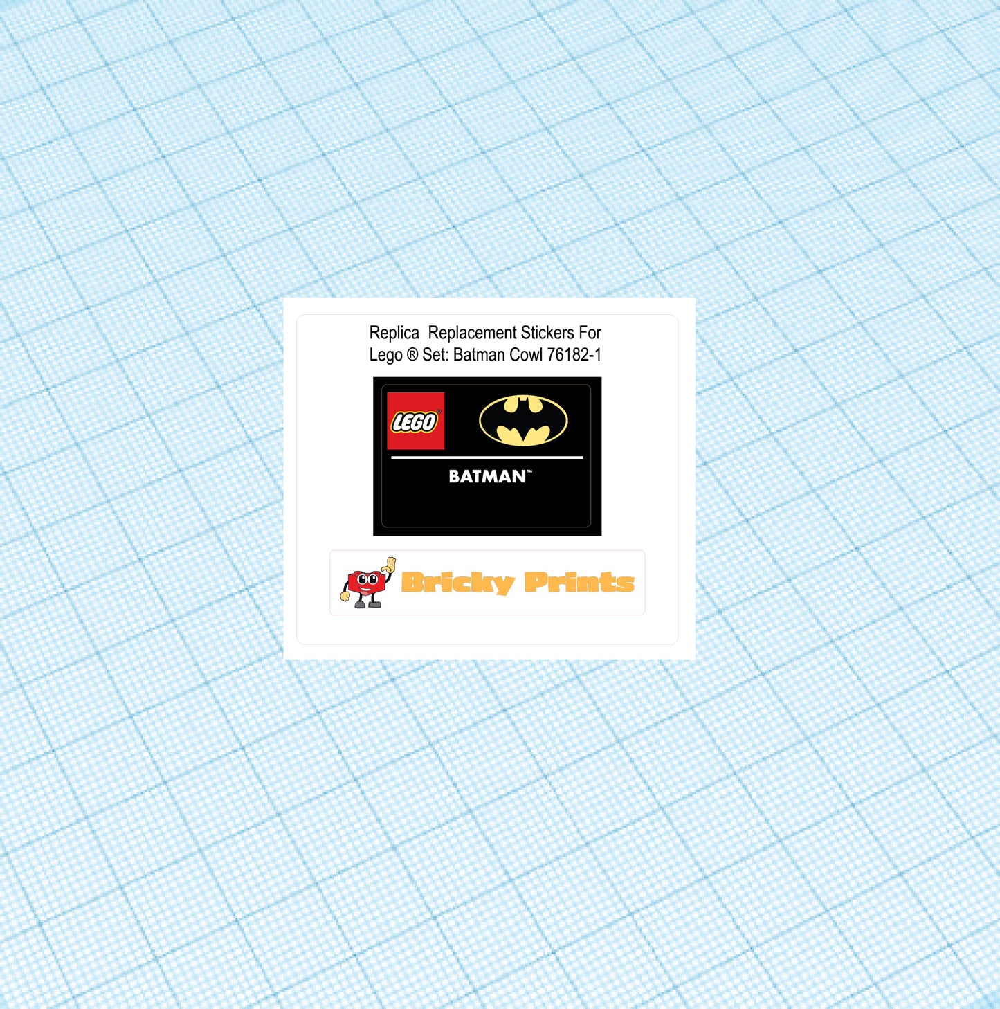 Replica Replacement sticker Set: Bat Cowl 76182