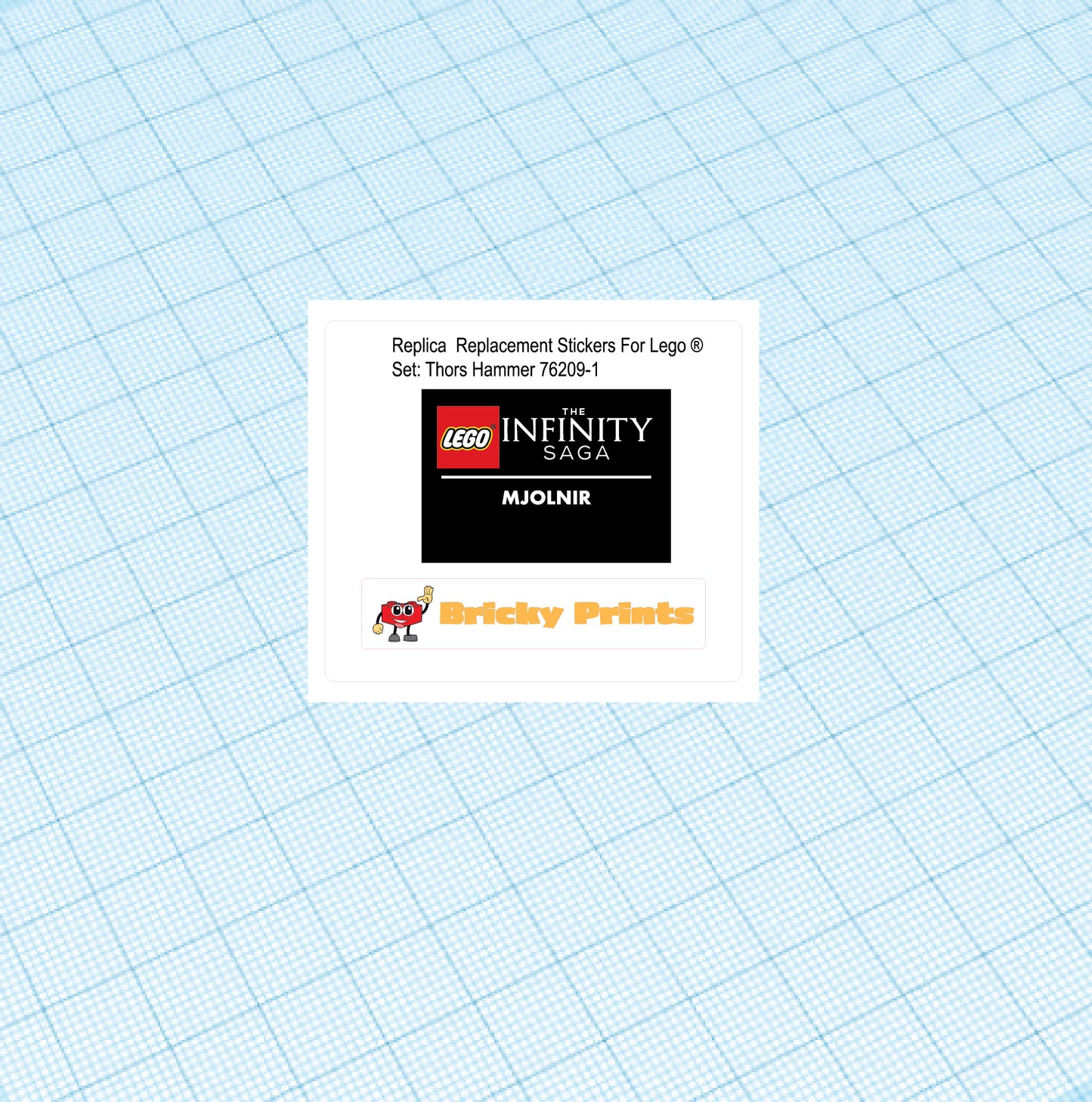 Replica Replacement sticker Set: Thor's Hammer 76209