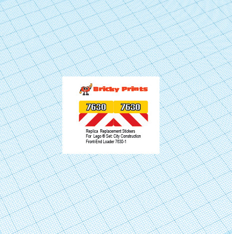 Replica Replacement sticker set: Replica City Construction 7630 - Front-End Loader