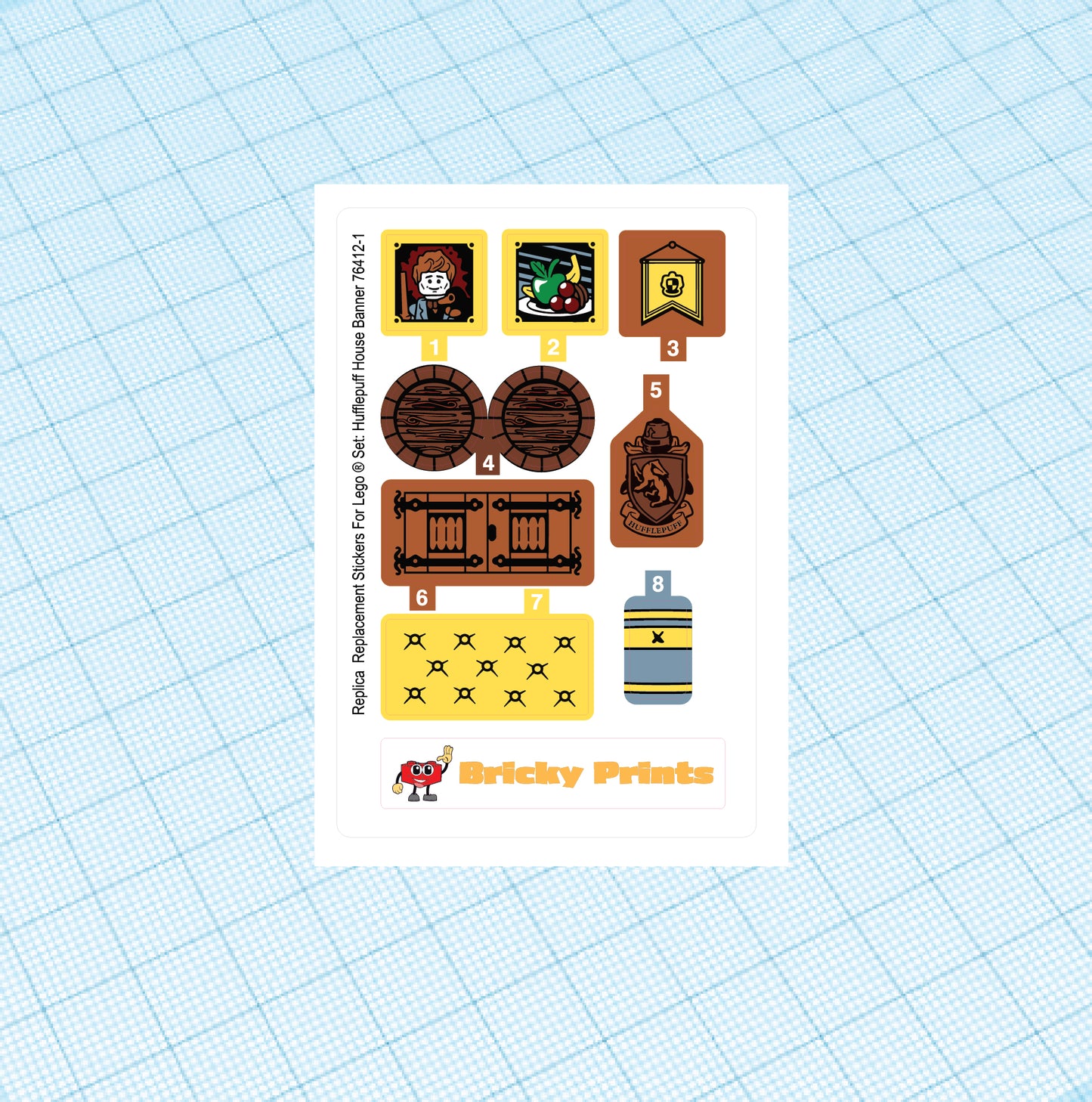 Replica Replacement sticker Set: Hufflepuff House Banner 76412
