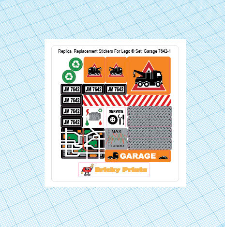 Replica Replacement sticker Set: City Traffic 7642 - Garage