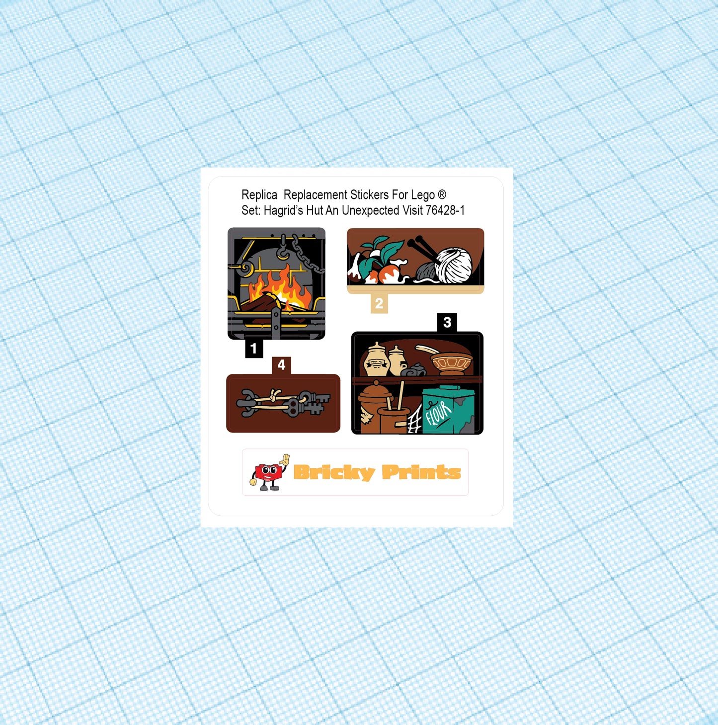 Replica Replacement sticker Set: Hagrid's Hut An Unexpected Visit 76428