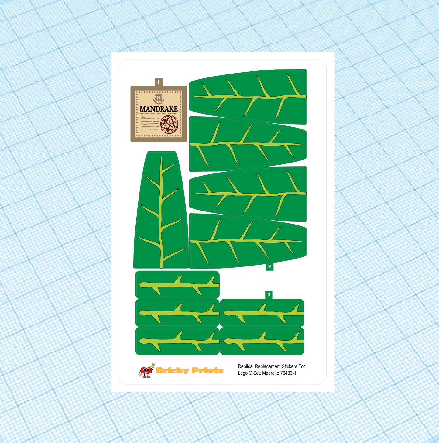 Replica Replacement sticker Set: Mandrake 76433-1
