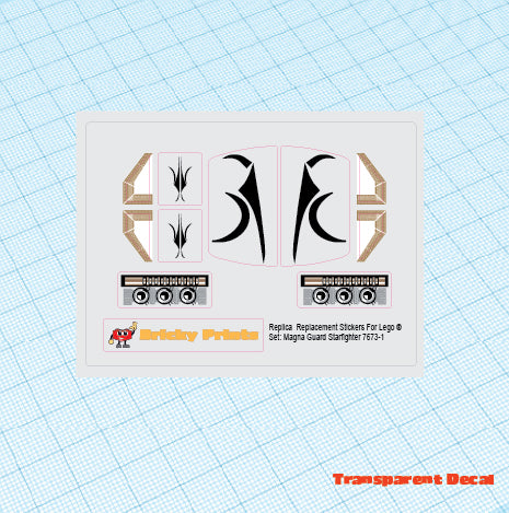 Replica Replacement sticker Set: Magna Guard Starfighter 7673