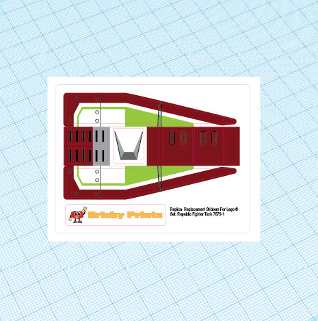 Replica Replacement sticker Set: Republic Fighter Tank 7679