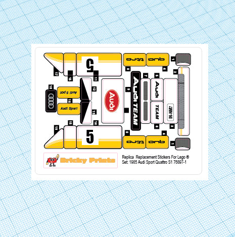 Replica Replacement sticker set: Speed Champions 1985 Sport Quattro S1 76897