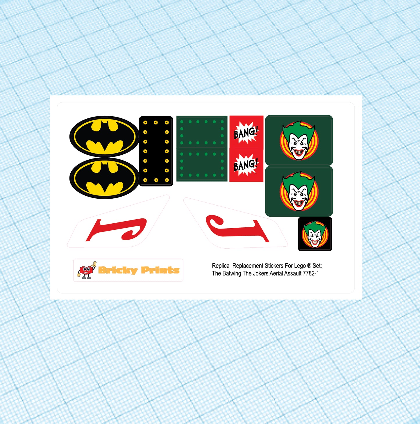 Replica Replacement sticker Set: The Batwing The Joker's Aerial Assault 7782