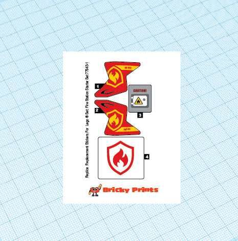 Replica Replacement sticker Set: City Fire Station Starter Set 77943