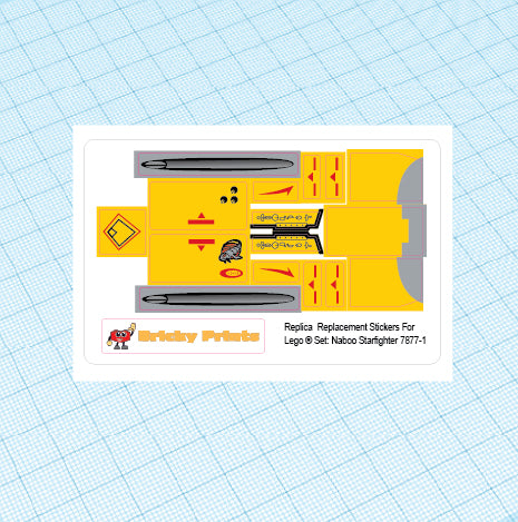 Replica Replacement sticker Set: Naboo Starfighter 7877