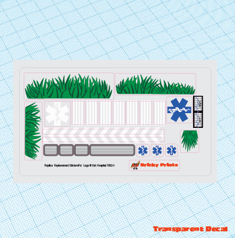 Replica Replacement sticker Set: City Hospital Hospital 7892