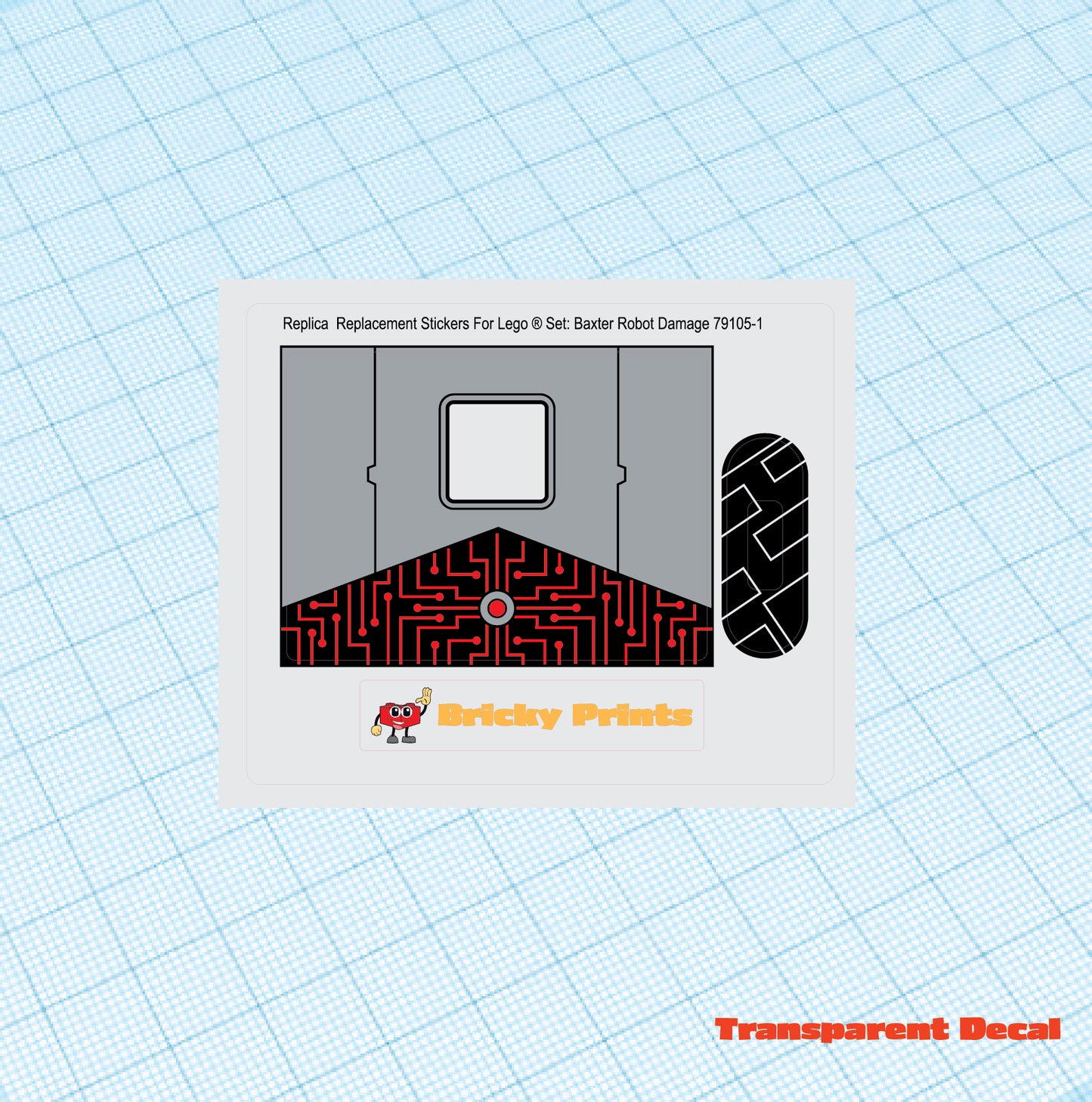 Replica Replacement sticker Set: Baxter Robot Rampage 79105