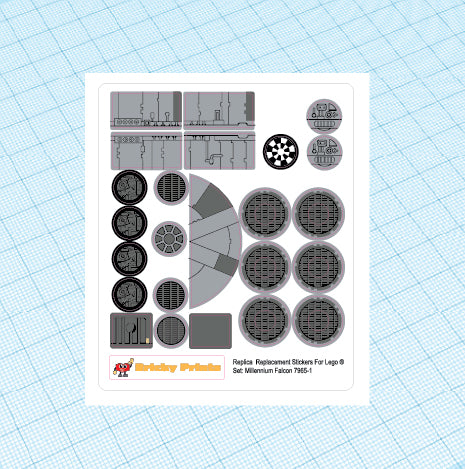 Replica Replacement sticker Set: Millennium Falcon 7965