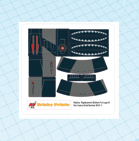 Replica Replacement sticker Set: Hyena Droid Bomber 8016
